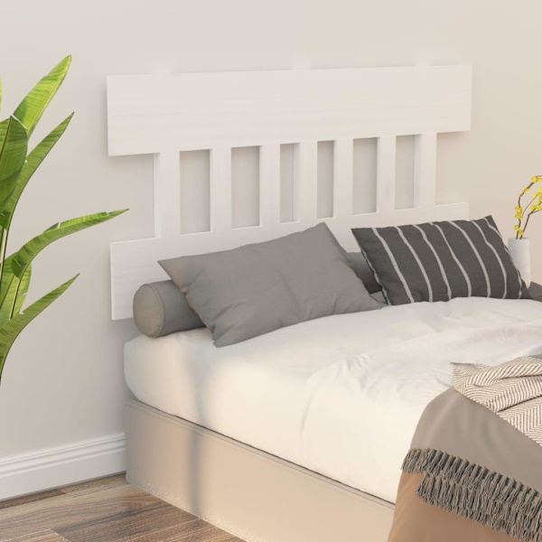 vidaXL Sänggavel vit 143,5x3x81 cm massiv furu Vit
