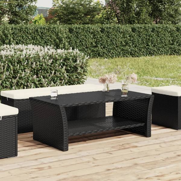 vidaXL Soffbord svart 100x50x40 cm konstrotting Svart