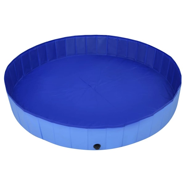 vidaXL Hopfällbar hundpool blå 200x30 cm PVC Blue