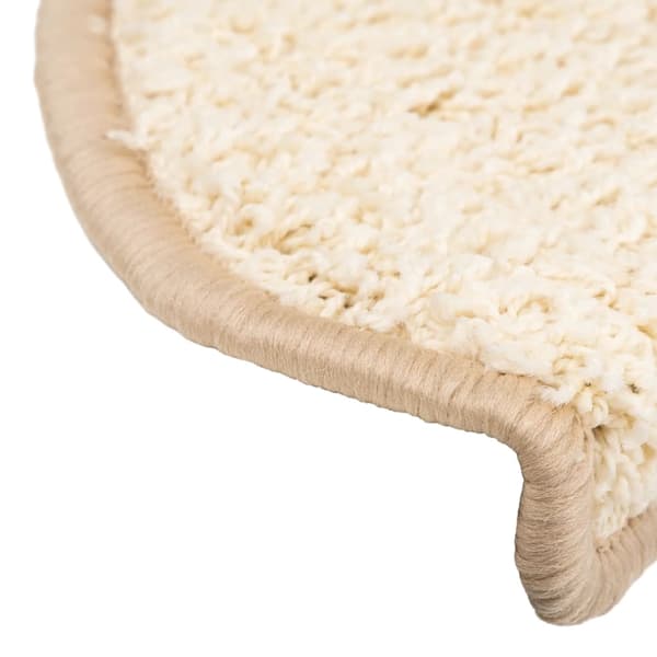 vidaXL 15 st Trappstegsmattor gräddvit 65x25 cm Creme