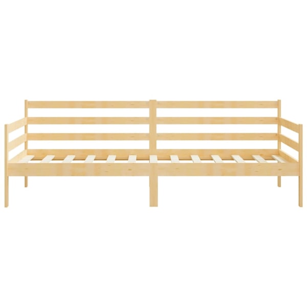 vidaXL Dagbädd massiv furu 90x200 cm Brun