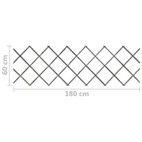 vidaXL Spaljéstaket 5 st grå granträ 180x60 cm grå