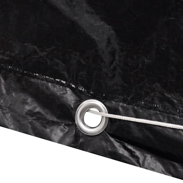 vidaXL Överdrag till trädgårdsmöbler 8 öljetter 140 x 70 90 cm Svart