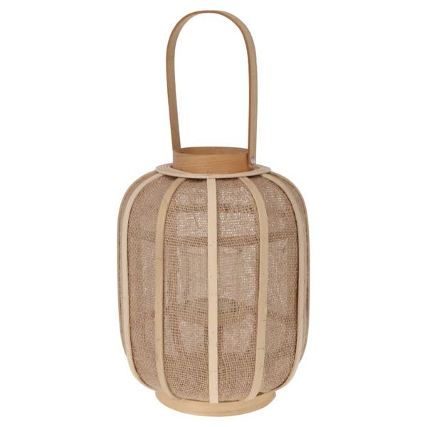 H&S Collection Hängande ljuslykta rotting 24x31 cm beige Beige