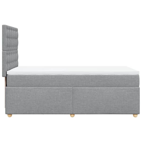 vidaXL Ramsäng med madrass ljusgrå 80x200 cm tyg Grå