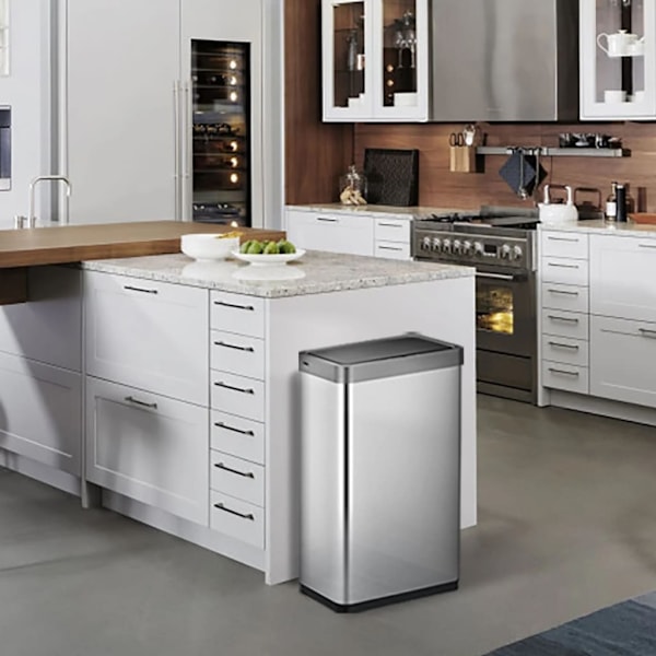 EKO Soptunna Mirage X med sensor 80 L matt silver Silver