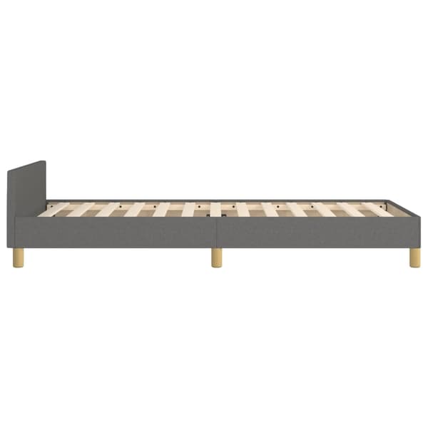 vidaXL Sängram utan madrass mörkgrå 80x200 cm tyg Grå