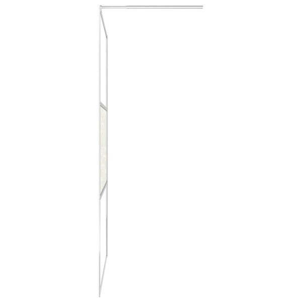 vidaXL Duschvägg med hylla krom 115x195 cm ESG-glas&aluminium Silver