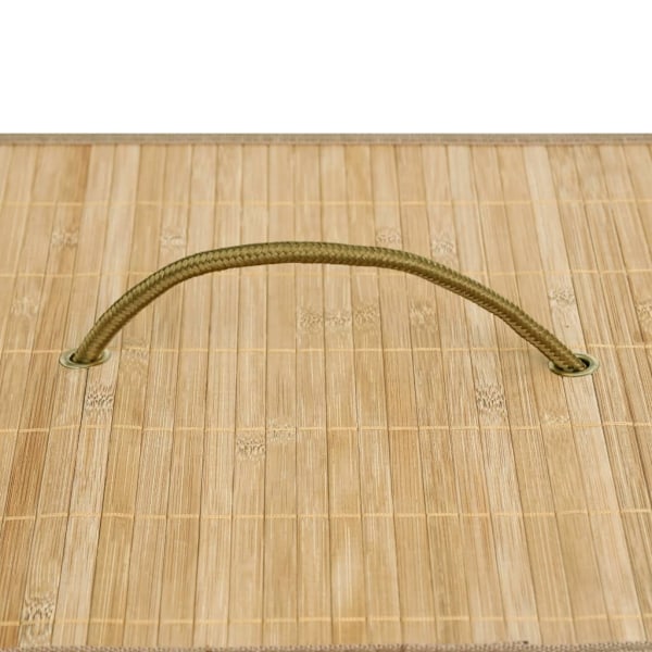 vidaXL Tvättkorg bambu med 2 sektioner 100 L Brun