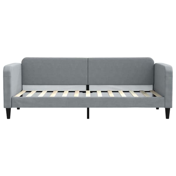 vidaXL Dagbädd utdragbar ljusgrå 80x200 cm tyg Grå