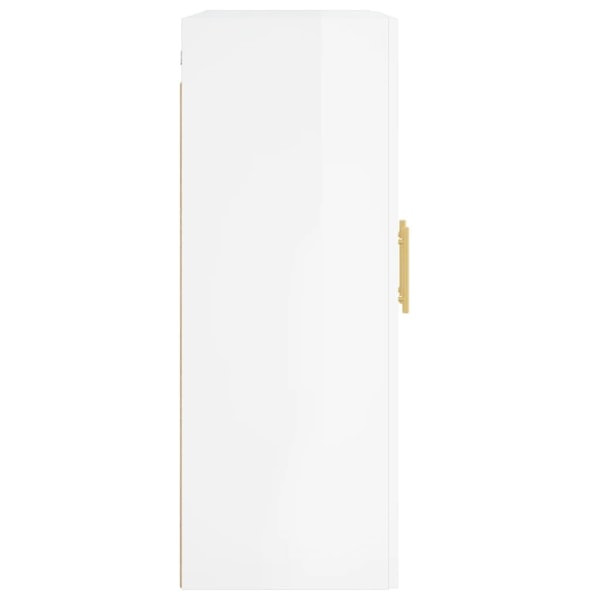 vidaXL Väggskåp vit högglans 69,5x34x90 cm konstruerat trä Vit
