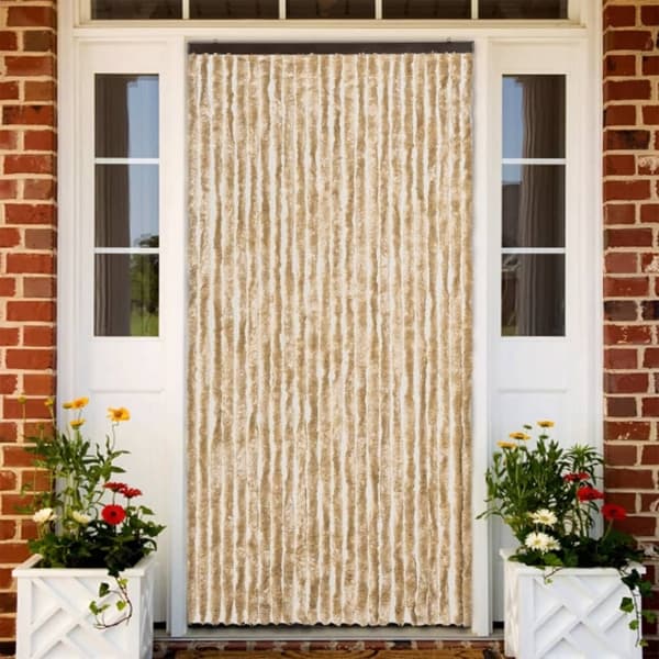 vidaXL Insektsdraperi beige 100x220 cm chenille Beige