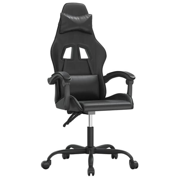 vidaXL Gamingstol svart konstläder Svart