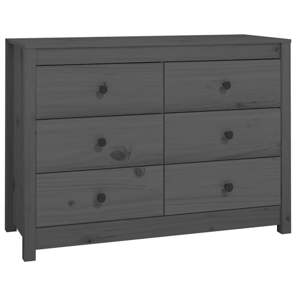 vidaXL Sidoskåp grå 100x40x72 cm massiv furu Grå