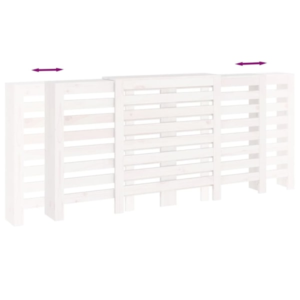 vidaXL Elementskydd vit 210x21x85 cm massiv furu White