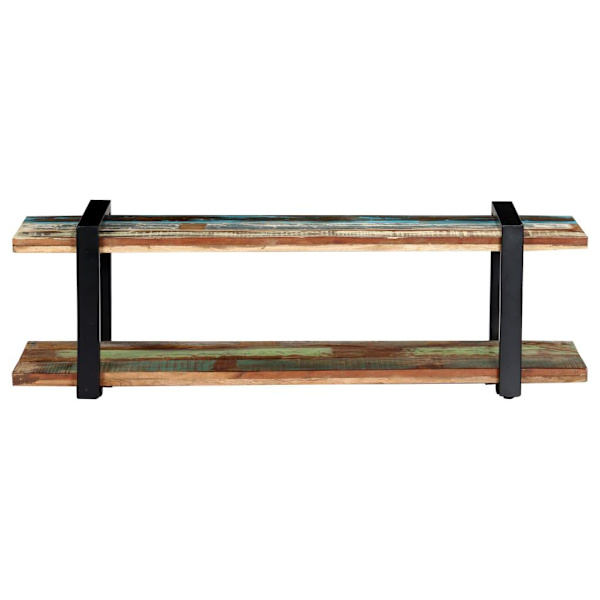 vidaXL TV-bänk 130x40x40 cm massivt återvunnet trä multifärg