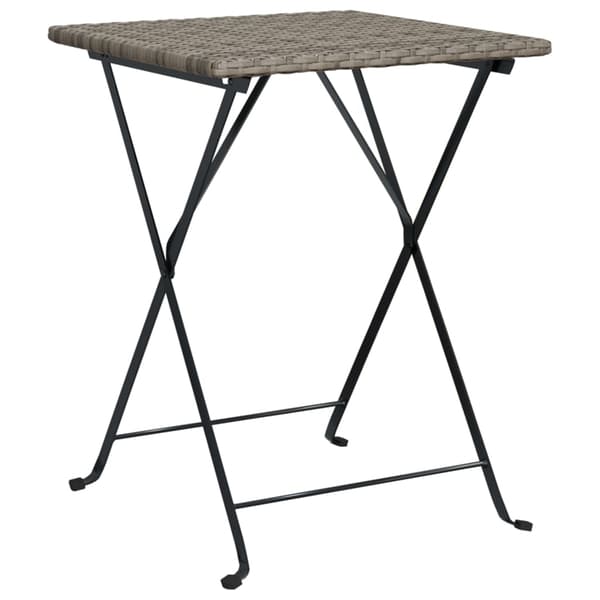 vidaXL Hopfällbart cafébord grå 55x54x71 cm konstrotting Grå