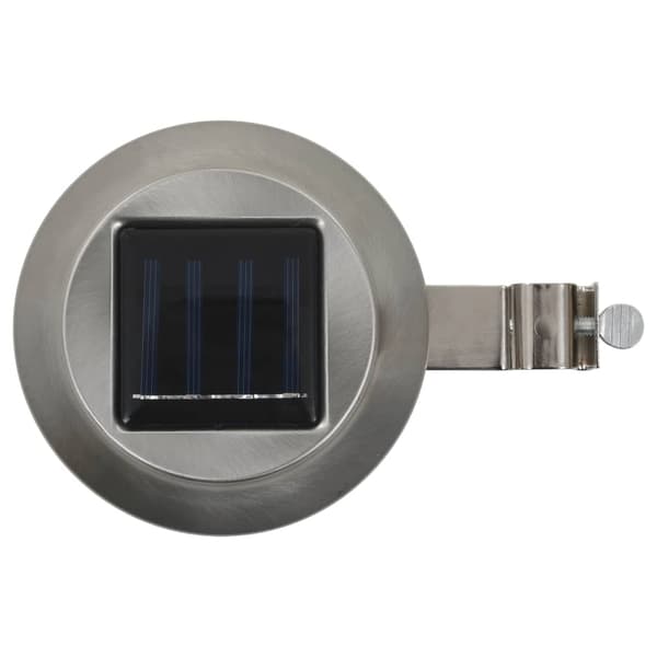vidaXL Sollampa LED set 6 st rund 12 cm vit Silver