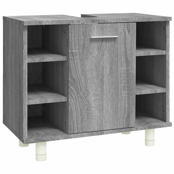 vidaXL Badrumsskåp grå sonoma 60x32x53,5 cm konstruerat trä Grå
