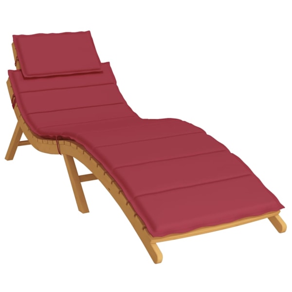 vidaXL Solsängsdyna vinröd 186x58x4 cm oxfordtyg Röd