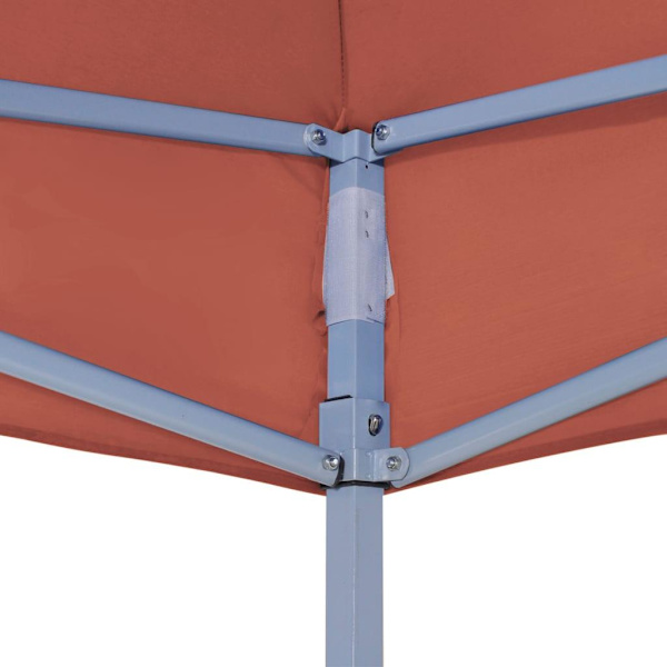 vidaXL Tak till partytält 4x3 m terrakotta 270 g/m² Brun