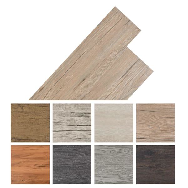 vidaXL Självhäftande PVC-golvbrädor 2,51 m² 2 mm brun ek Brun