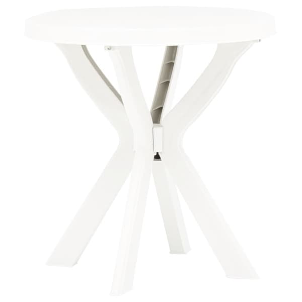vidaXL Cafébord vit Ø70 cm plast Vit