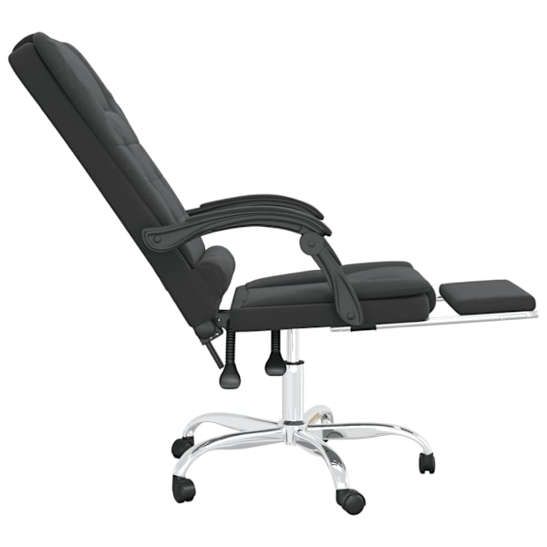 vidaXL Kontorsstol med massage svart konstläder Svart