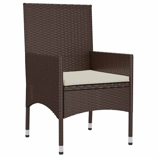 vidaXL Loungegrupp för trädgården med dynor 4 delar konstrotting brun Brun