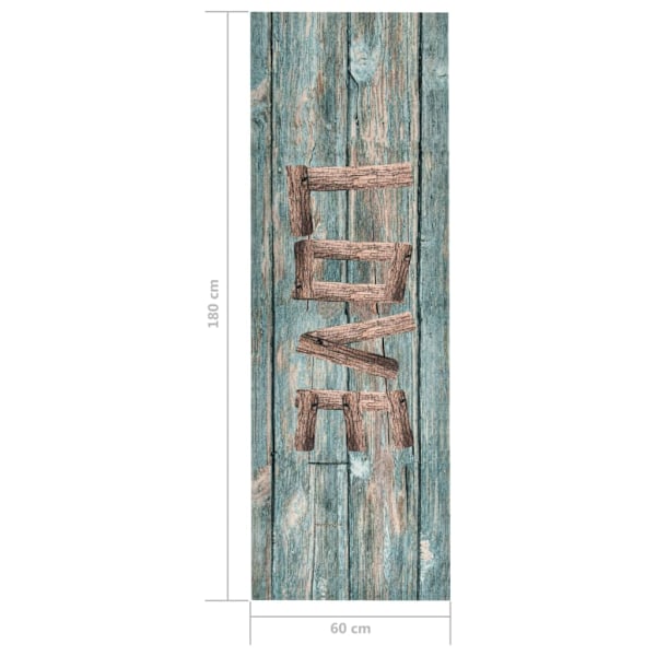 vidaXL Köksmatta maskintvättbar love 60x180 cm multifärg