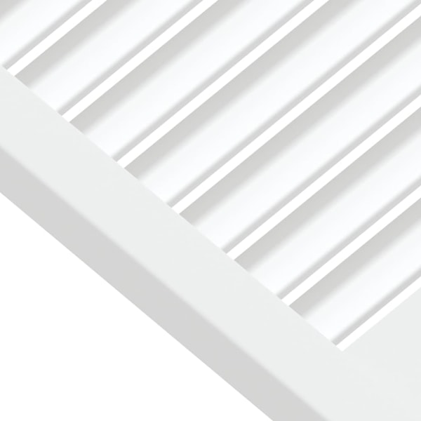 vidaXL Skåplucka lamelldesign vit 61,5x39,4 cm massiv furu Vit