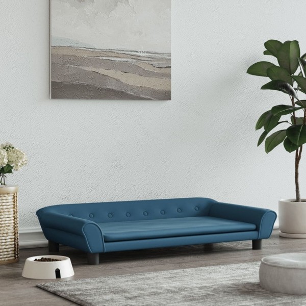 vidaXL Hundbädd blå 100x50x21 cm sammet Blå