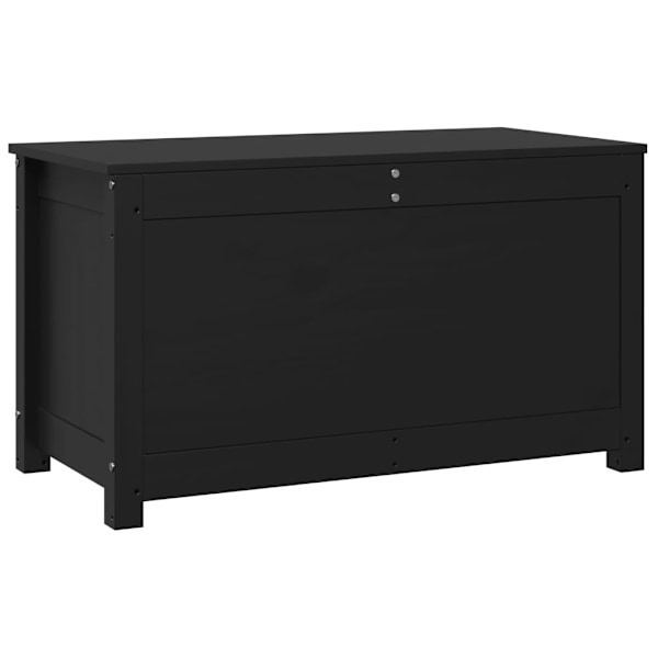 vidaXL Förvaringslåda svart 80x40x45,5 cm massiv furu Svart