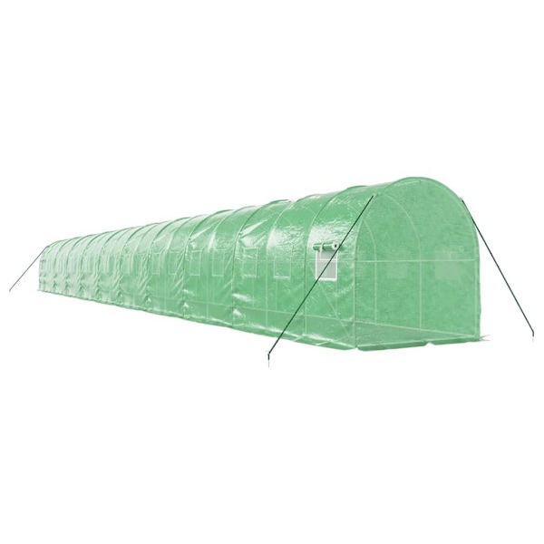 vidaXL Växthus med stålram grön 40 m² 20x2x2 m Grön