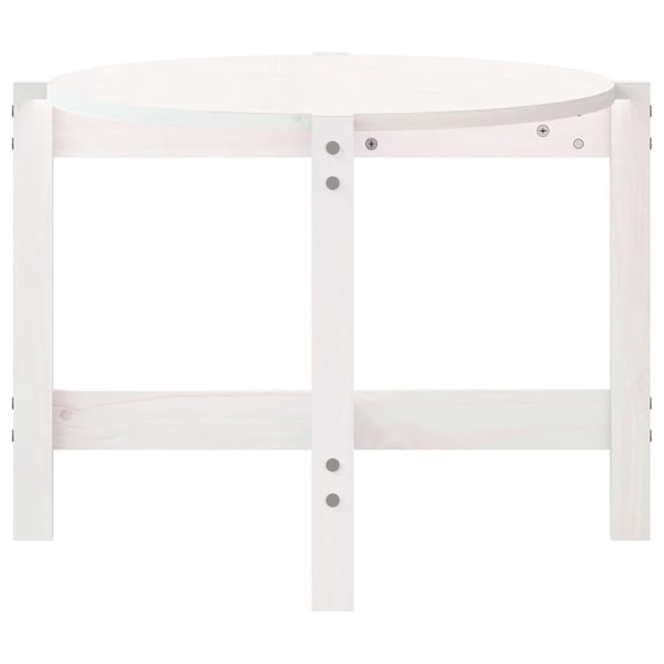 vidaXL Soffbord vit 118x63x45 cm massiv furu Vit