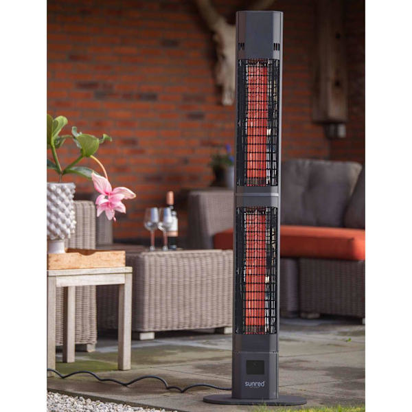 Sunred Terrassvärmare Royal Diamond Dark roséguld Lounge 3000 W Svart