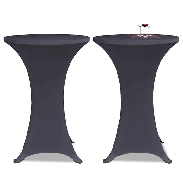 vidaXL Bordsöverdrag 4 st 80 cm stretch antracit Antracit