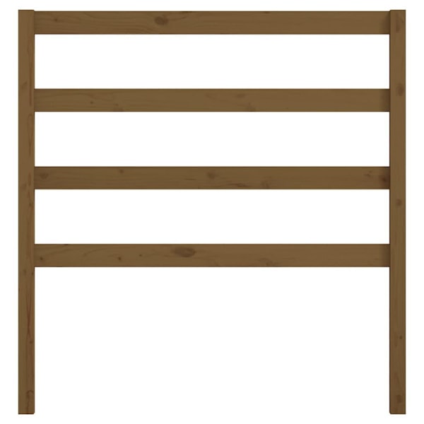vidaXL Sänggavel honungsbrun 81x4x100 cm massiv furu Brun