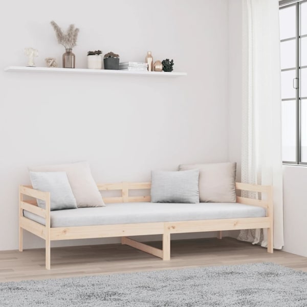 vidaXL Dagbädd 80x200 cm massiv furu Brun