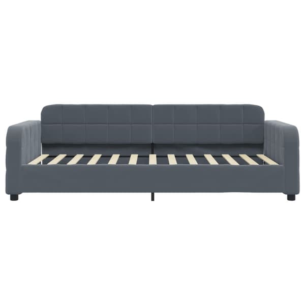 vidaXL Dagbädd utdragbar mörkgrå 100x200 cm sammet Grå