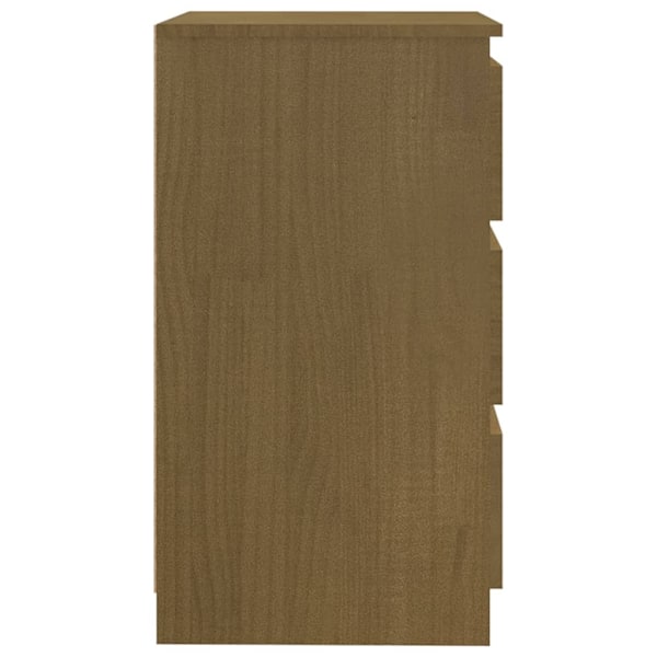 vidaXL Sängbord honungsbrun 60x36x64 cm massiv furu Brun