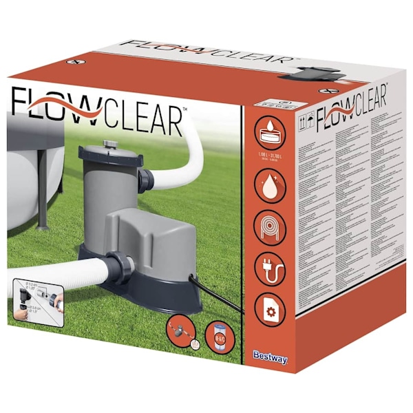 Bestway Poolfilterpump 5678 L/tim grå