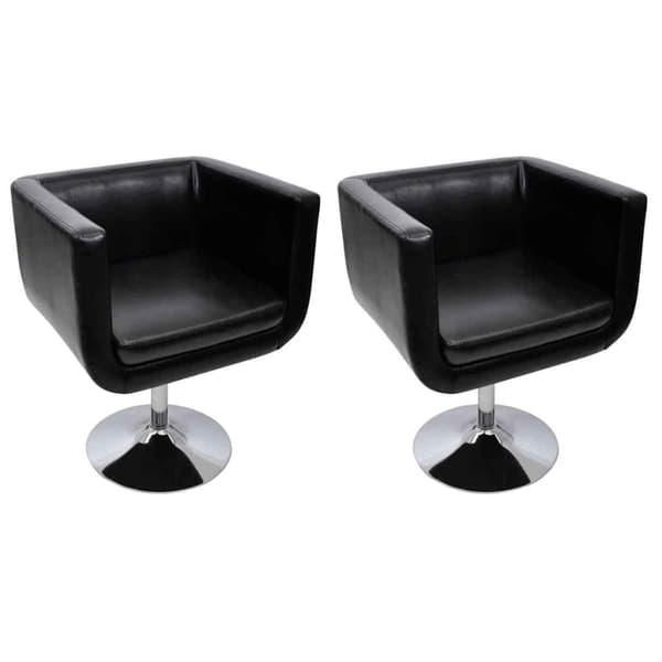 vidaXL Loungefåtölj Rom svart 2-pack Svart