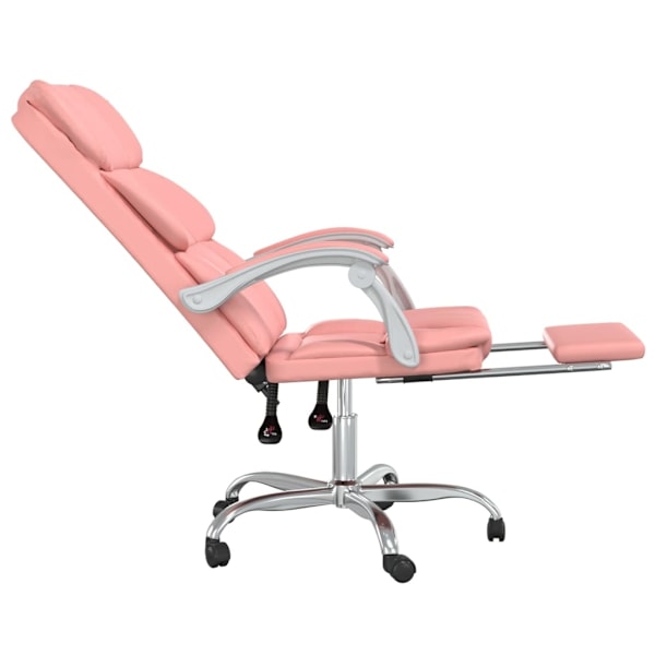 vidaXL Kontorsstol rosa konstläder Rosa