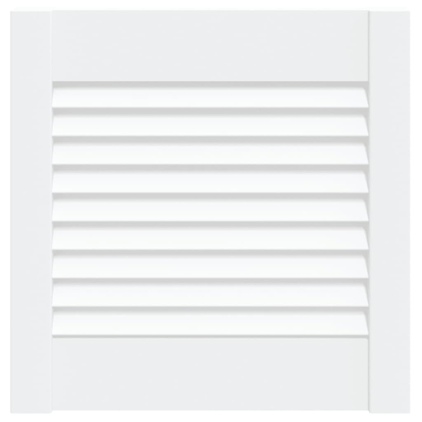vidaXL Skåplucka lamelldesign vit 39,5x39,4 cm massiv furu Vit