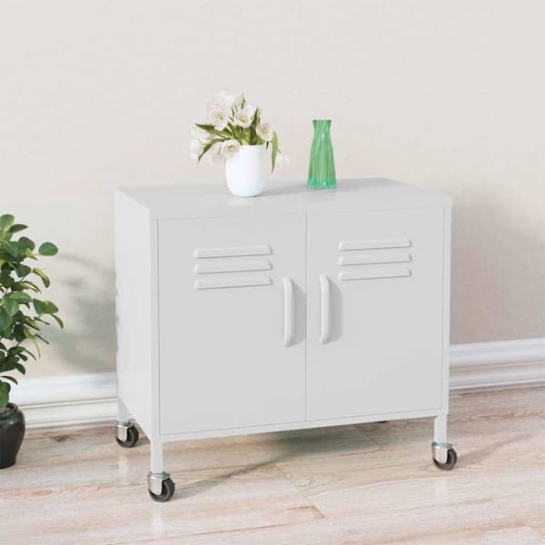 vidaXL Förvaringsskåp vit 60x35x56 cm stål Vit