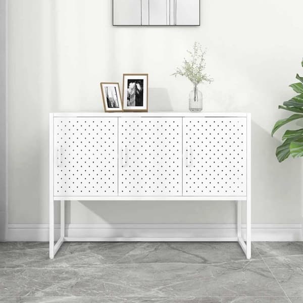 vidaXL Skänk vit 105x35x75 cm stål Vit