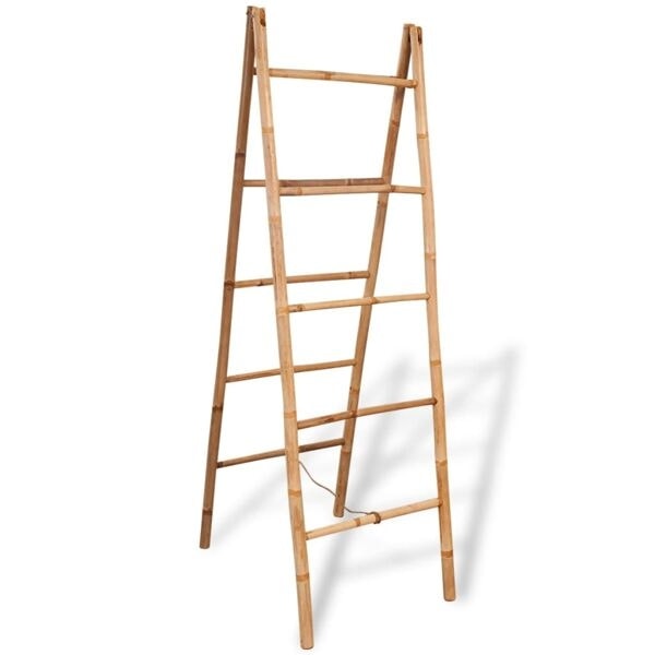 vidaXL Dubbel handduksstege med 5 pinnar bambu 50x160 cm Brun