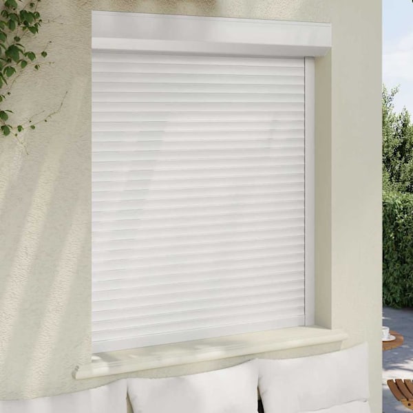 vidaXL Rulljalusi aluminium 110x130 cm vit Vit