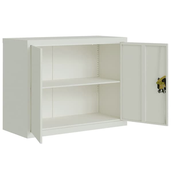 vidaXL Dokumentskåp ljusgrå 90x40x70 cm stål Grå